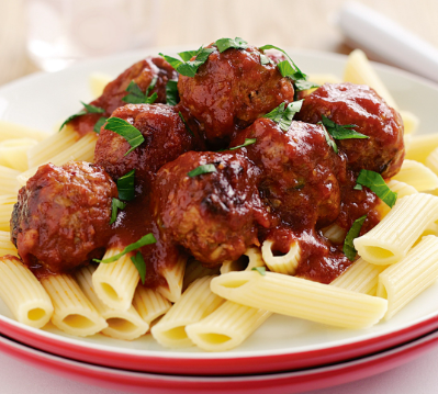 Meatballs with Pasta and Broccoli